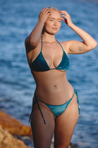 Bikini Britney Velvet Turquesa