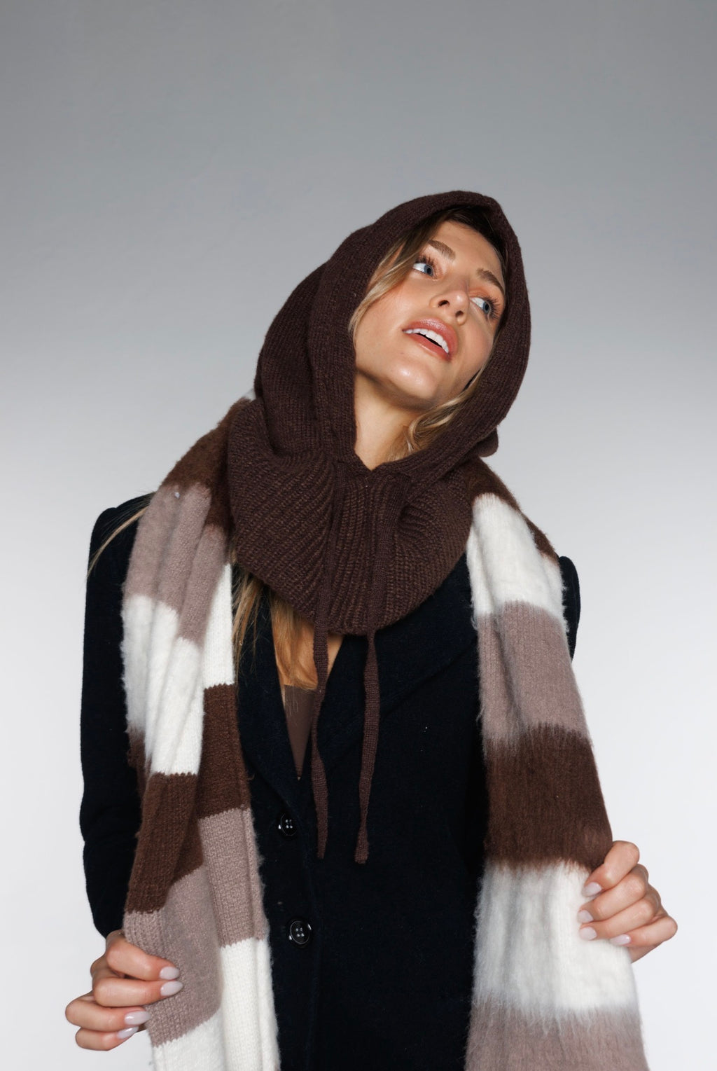 BUFANDA STRIPES MARRON